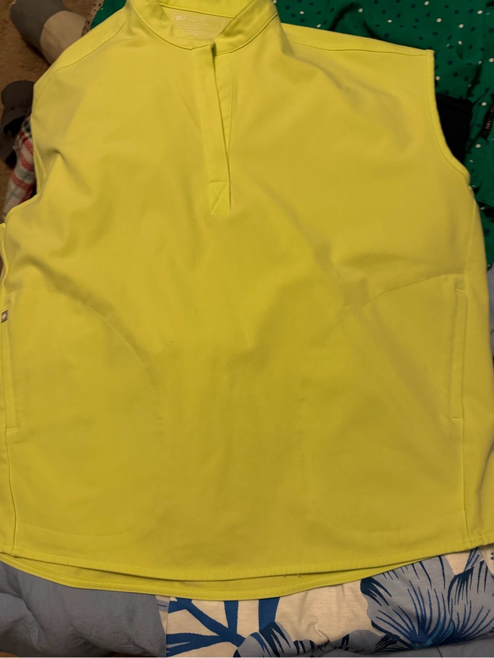FIGS Rafaela Top in Highlighter Green - Women